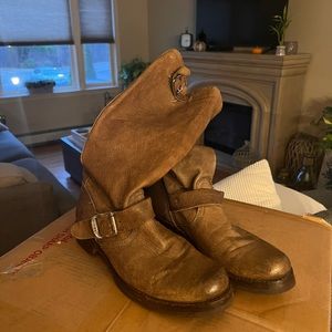 FRYE Veronica Slouch Mid-calf Tan boots-Sz8